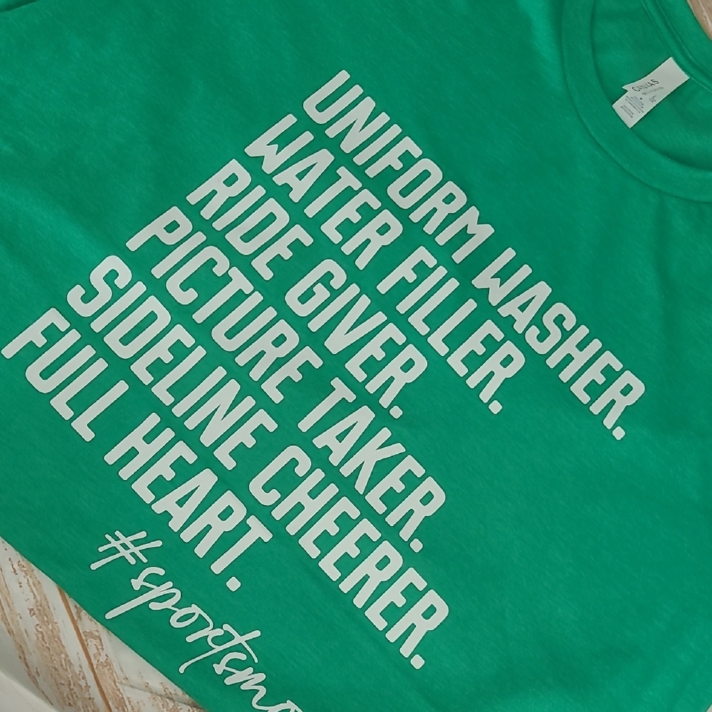Sports Mom ,, Graphic Tee Pressed by Me .. Bella Canvas ,, Large Unisex